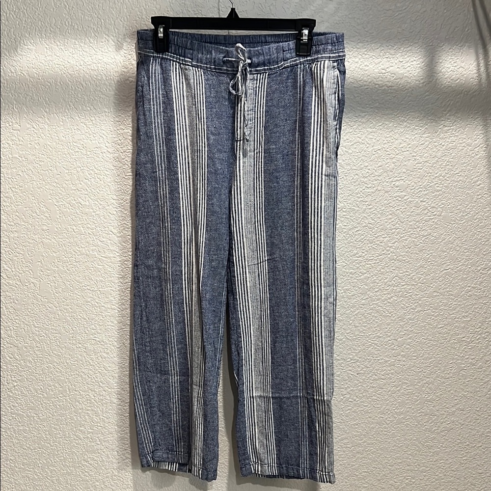 Old Navy Blue and White Wide Leg Jumpsuit